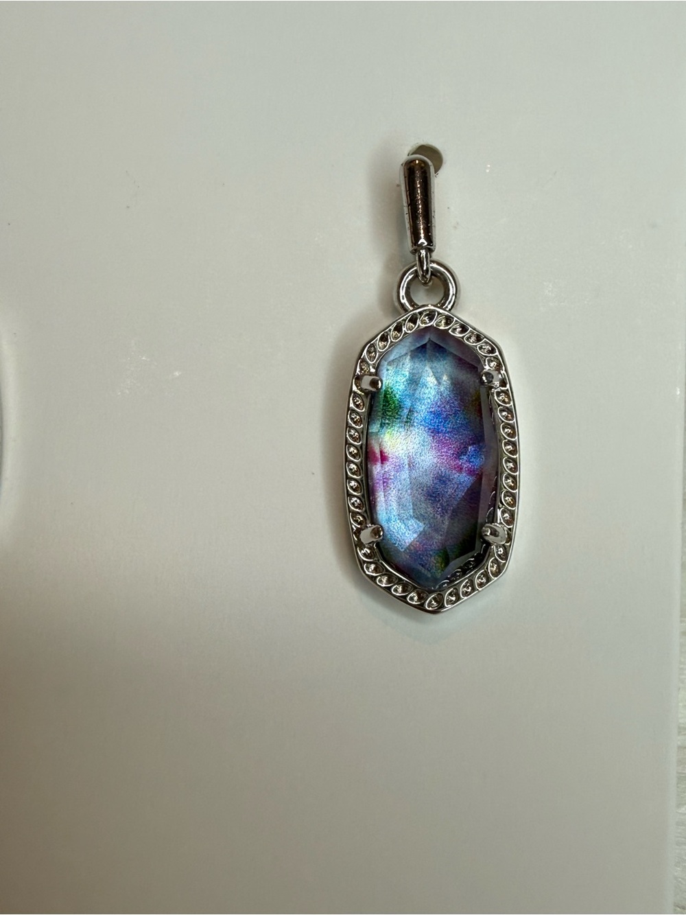 Kendra Scott Lee Silver Drop Earrings in Watercolor Illusion ✨ - Picture 15 of 16